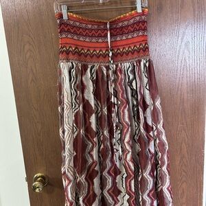 Large colorful halter dress maxi